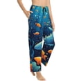 thumbnail image 6 of Salouo Whimsical Underwater Fantasy Print Women's Pajama Pants Casual Loose Sweatpants PJs Flowy Pants Drawstring Palazzo for Women Wide Leg Pants Lounge Pajama -Medium, 6 of 8