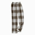 thumbnail image 3 of Abcomgle Girls Flannel Pajama Pants Size 7-8 Fleece Plaid Pajama Pants Boys Winter Elastic Waist Pj Pants Kids Warm Girls Pajama Bottoms with Pockets, 3 of 4