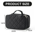 thumbnail image 2 of Small makeup bag, women's casual makeup bag, 2-layer travel makeup bag, daily use capacity - black, 2 of 5