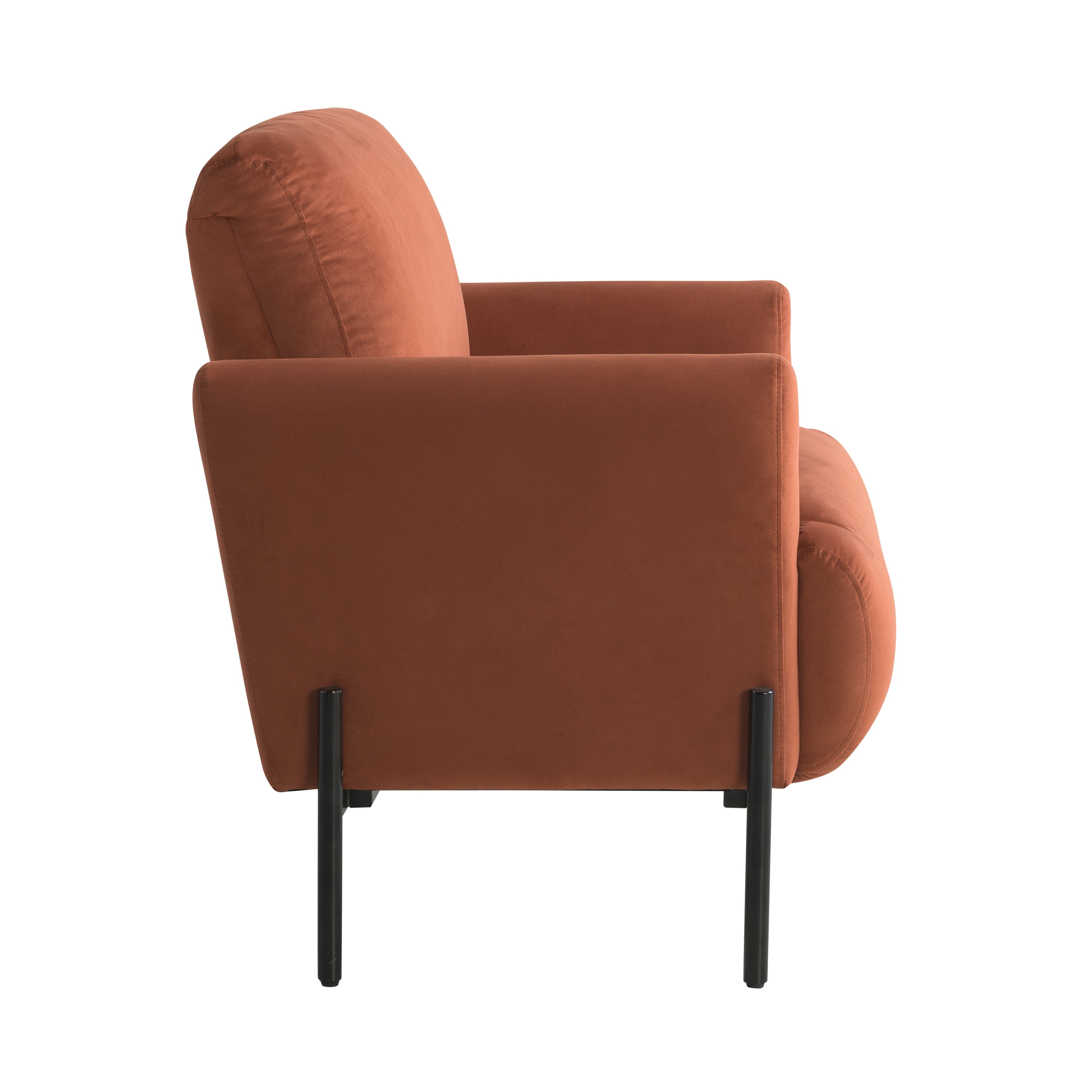 Studio Living Kingston Bohemian Accent Chair, Rust Velvet Fabric