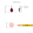 thumbnail image 5 of Angara Pear Shaped Natural Ruby Earrings with Diamond for Women in 14K White Gold (Size-5x3mm) – July Birthstone Jewelry | Prong Set Ruby Earrings, 5 of 10