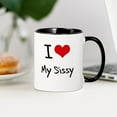 thumbnail image 3 of CafePress - I Love My Sissy Mug - 11 oz Ceramic Mug - Novelty Coffee Tea Cup, 3 of 4