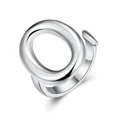 thumbnail image 1 of Anillo de Plata de Ley 925 Forma Redonda O Ajustable Ideal para Bodas y Banquetes de Mujer, 1 of 5