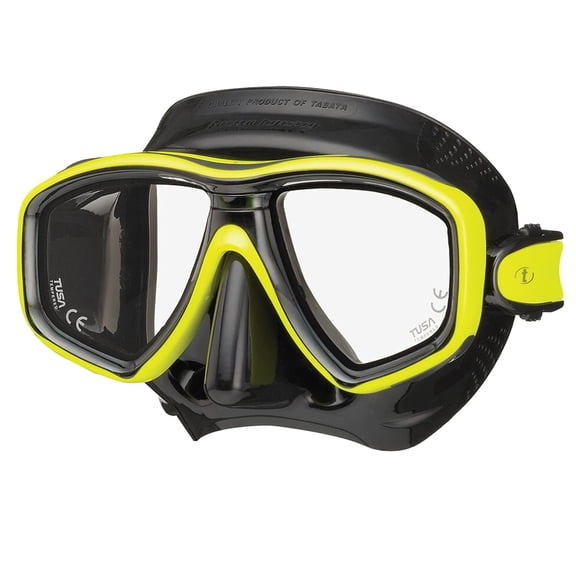 TUSA Freedom Ceos Black/Flash Yellow Diving Mask (M-212QB-FY)