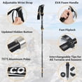 thumbnail image 3 of Bastones de trekking Covacure plegables de aleación de aluminio, 3 of 7