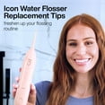 thumbnail image 5 of AquaSonic Icon Water Flosser Replacement Tips – 5 Tips, 4 Tip Types: Standard, Periodontal, Orthodontic & Tongue Scraper - Genuine, Authentic Part (Light Pink), 5 of 6