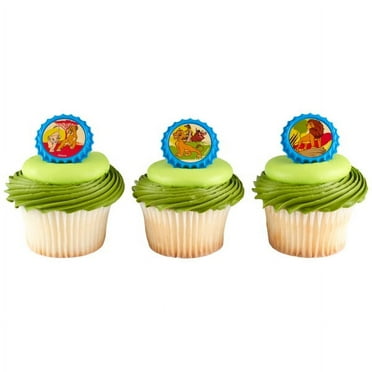 24 Disney Lion King Pride Rock Cupcake Cake Ring Birthday Party Favor Toppers