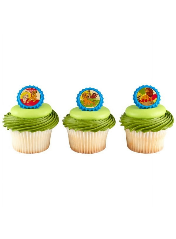 24 Disney Lion King Pride Rock Cupcake Cake Ring Birthday Party Favor Toppers