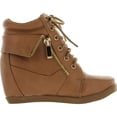 thumbnail image 2 of Lucky Top Girls Peter30k Kids Fashion Leatherette Lace-up High Top Wedge Sneaker Bootie, 2 of 4