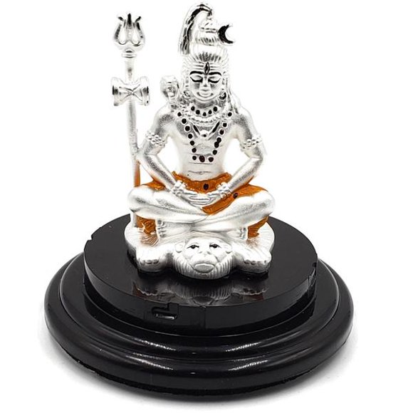 999 Argent Pur Lord Shiva Idole / Statue / Murti (Figurine No 01)