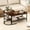 Rustic Brown & Black, variant on Costway Coffee Table Set of 2 2-Tier Rectangle Coffee Table and Side End Table White & Black