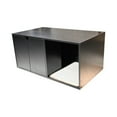 thumbnail image 5 of Cat Litter Box Enclosure Hidden Furniture Scratch Pad Included Modern Black Cat House with Corrugated Cardboard Scratching Pad, 5 of 21