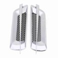 thumbnail image 1 of 2 piezas de rejilla de ventilación lateral para coche, pegatina decorativa universal plateada, 1 of 14