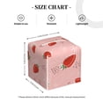 thumbnail image 3 of Uemuo Strawberry Tissue Box Cover Holder, Square with Bottom Belt - PVC Leather Decorative Organizer for Tabletop, Bathroom, Car, Office, 3 of 8