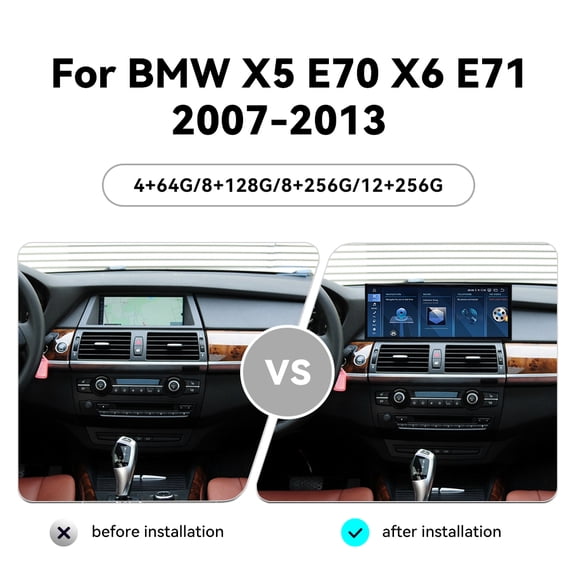 SNATEEN 15.8 inch Carplay Screen/Radio/Multimedia Player for BMW X5 E70 BMW X6 E71 2007-2013 Car Navigation/GPS Android 14 Upgrade Headunit 1080P Device Replace System