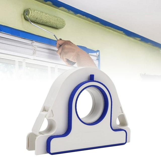 Cutter Masking Tape Applicator and 25mm Wide White Sticker Roll Covering Paint Tape Dispenser Cutter for Trim Window Door Frame