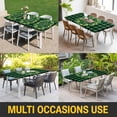 thumbnail image 5 of St Patricks Day Table Cloths for 4 Foot Rectangle Tables, Spring Gold Coin Green Shamrock Plaid Patio Waterproof Elastic Fitted Tablecloths, Washable Rectangular Table Cover for Camping, 5 of 8