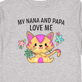 thumbnail image 4 of Inktastic My Nana and Papa Love Me with Cute Kitten and Flowers Boys or Girls Long Sleeve Toddler T-Shirt, 4 of 5