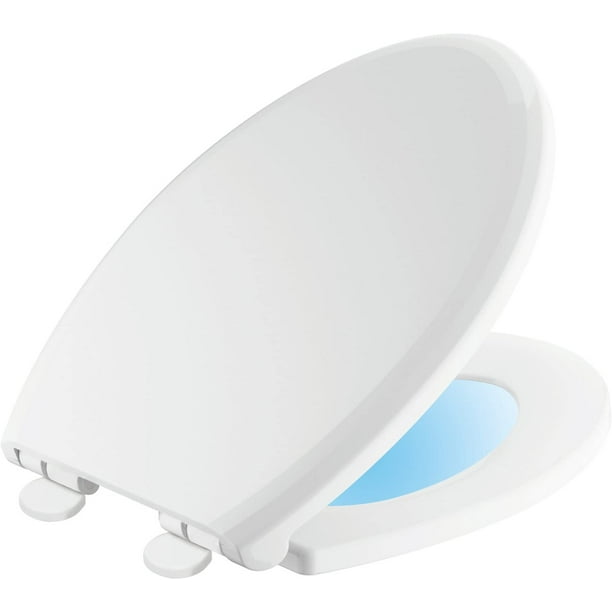 Delta Faucet 813902NWH Sanborne Elongated Nightlight Toilet Seat with