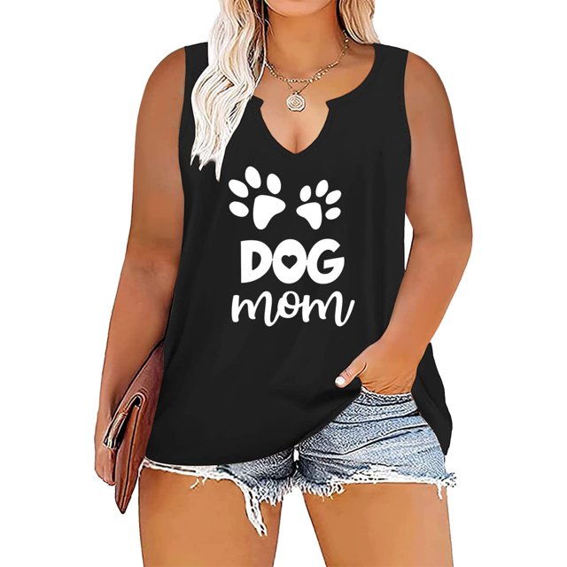SMihono Womens Tops Womens Tank Top Women Oversize Summer Women Printed Color Dots V Neck Tank Sleeveless Tee Plus Tops Tank Tops for Women Womens Summer Tops