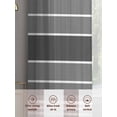 thumbnail image 7 of Gradient Grey Striped Semi Sheer Curtains 72 Inch Length 2 Panels Set, Simple Farm Stripes Minimalist Sheer Kitchen Curtain Privacy Voile Window Curtain for Living Room Bedroom Rod Pocket Drapes, 7 of 7