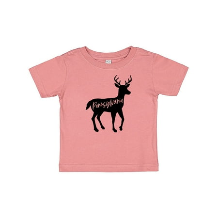 

Inktastic Pennsylvania Black Deer Silhouette Gift Baby Boy or Baby Girl T-Shirt