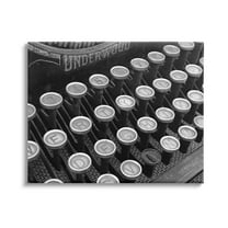 Stupell Industries Antique Typewriter Keys Literature & Flim Photography Gallery Wrapped Canvas Art Print Wall Art, 40 x 30