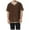 Brown, variant on Hiiyo Men's Vintage T-Shirt V Neck Short Sleeved T Shirt, Brown
