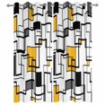 thumbnail image 4 of Outdoor Curtains for Patio Waterproof Yellow Black Lines Indoor/Outdoor Curtain Tiebacks Abstract Geometric Privacy Curtain Sun Block Grommet Drapes for Pergolas Gazebo Porch 2 Panel 54x108 Inch, 4 of 9