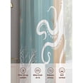 thumbnail image 5 of Coastal Octopus Sheer Curtains 84 Inch Length 2 Panels Set, Summer Coral Ocean Vintage Wood Voile Window Treatment Rod Pocket Curtains Sheers Drapes for Bedroom/Living Room/Kitchen 52"x84"x2, 5 of 7