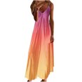 thumbnail image 1 of Maxi vestidos de verano para mujer, informal, con cuello en V, sin mangas, vacaciones, playa, vestido largo Fridja  hj4899, 1 of 4