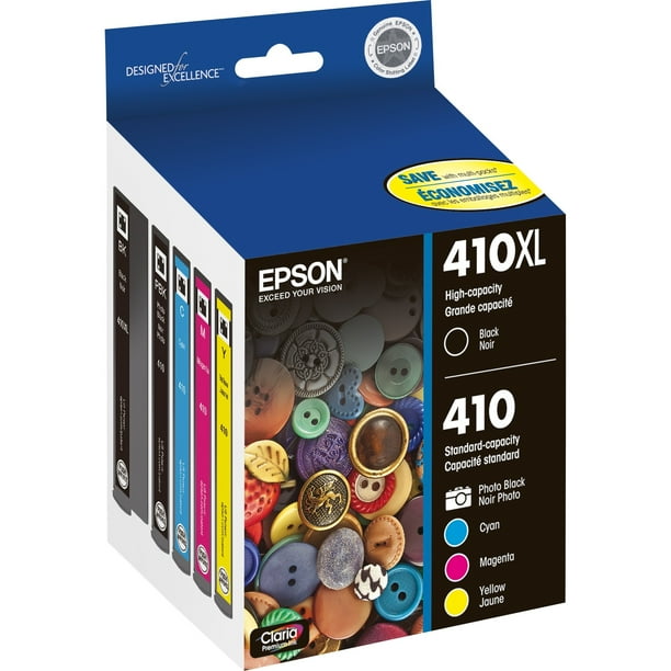 Epson 410XL Highcapacity Black/Color Combo Pack Ink Cartridges