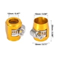 thumbnail image 3 of 4pcs AN6 Hex Gold Tone Car Hose Finisher Clamp Adapter Line End Cover Connector, 3 of 6