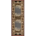 thumbnail image 3 of Nature Novelty 2.7' x 7' Red and Ivory Polypropylene Indoor Area Rug, 3 of 7