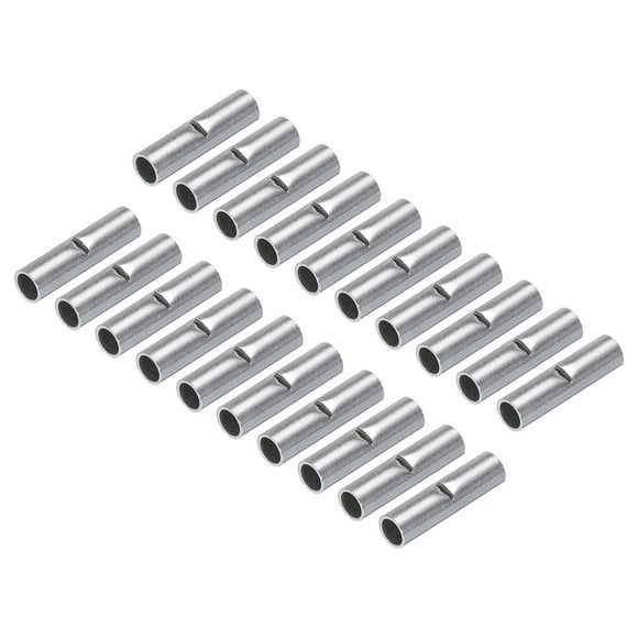 Unique Bargains 400Pcs Non Insulated Butt Connectors 16-14AWG Wire Connector BN-2.0 for Electrical Wire Crimp Ferrule
