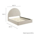 thumbnail image 4 of Platform Bed Frame, Queen, Gray, Velvet, Hotel Bedroom, Modern Contemporary, HB38107, 4 of 9