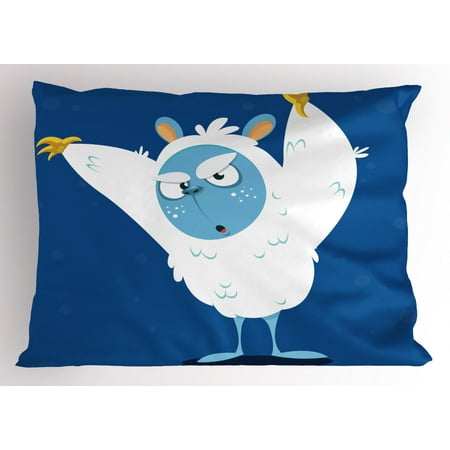 Bigfoot Pillow Sham Wild Scary Yeti Costume For Halloween With