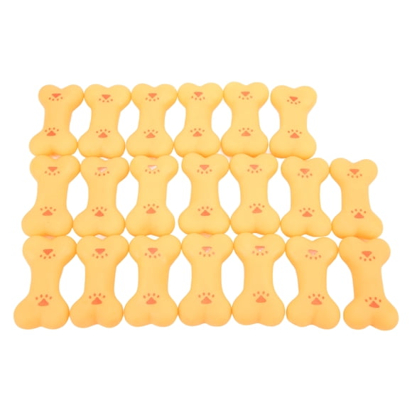 Rubber Dog Squeaky Bone Toy, Safe Dog Bone Chew Toy Interactive Teeth Cleaning Durable Indestructible For Training For Playing