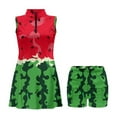 thumbnail image 4 of COEQINE Watermelon Print Golf Dress for Women with Built in Shorts and Pockets Sleeveless Lightweight Exercise Dresses with Collared Design Zip Up 2 Piece Set Workout Outfits, M, 4 of 7