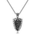 thumbnail image 3 of Collar VENICEBEE: Medalla Arcángel San Miguel, plata, 3 of 9