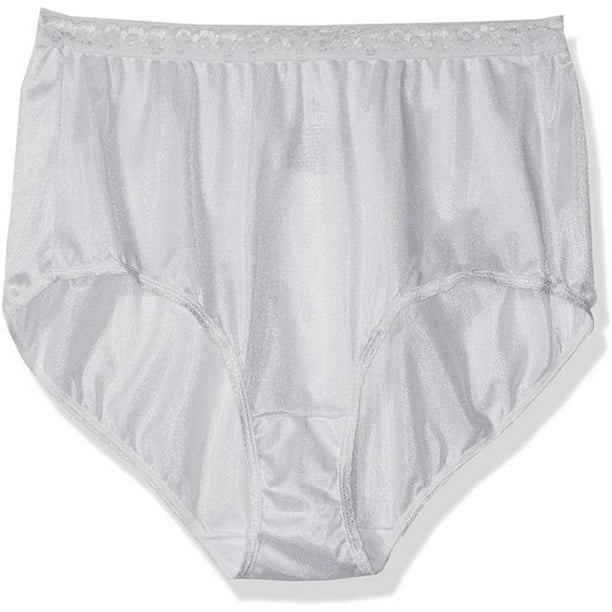 Just My Size - Just My Size 400006121349 Nylon Briefs Panties, White ...