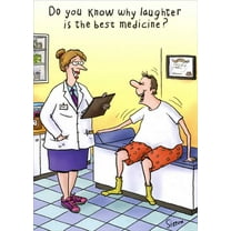 Oatmeal Studios Man Laughing in Doctor's Office Funny / Humorous Get Well Card
