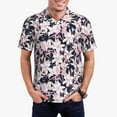 thumbnail image 3 of Balery Lilies Flowers Printed Men’s Short Sleeve Polo Shirt, Midweight Men's Shirt,Golf Polo shirts -XX-Large, 3 of 9