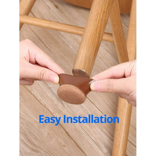 HAHDAXIA Chair Leg Floor Protectors w Felt Clear Chair Leg Caps Chair Leg Protectors for Hardwood Floors Furniture Leg Foot Cover Protect Hardwood Floor from Scratch Anti Noise Fit 1.1 u Walmart