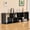 Black, variant on 2PC Modular TV Stand for TVs up to 65 Inch, L-Shaped Cube Entertainment Center with 6 Open Shelves, Free Combination Media Console & Bookcase Storage for Living Room, Bedroom, Gaming, Wood