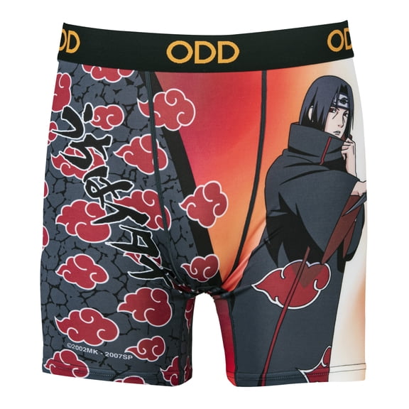 ODD SOX, Naruto Characters, Itachi, Men's Fun Boxer Brief Underwear, Small