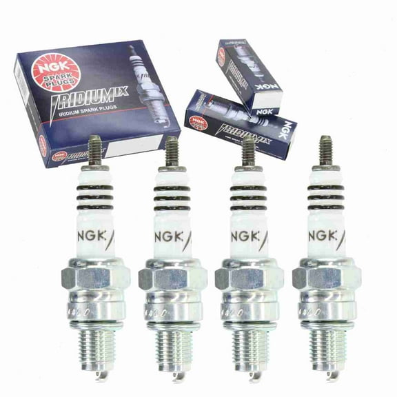 4 pc NGK 7669 Iridium IX Spark Plugs for 4197 4215 5384 90793-20016 90793-20174 99000-69835-C8R IUF24 IUH24 U24FS-ZU U24FSR-ZU Ignition Wire Secondary