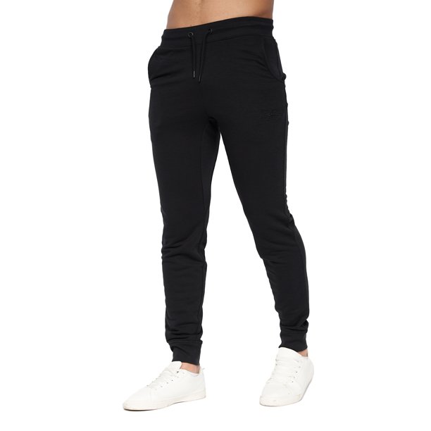 Crosshatch - Pantalón de Chándal Karmon para Hombre (Negro)