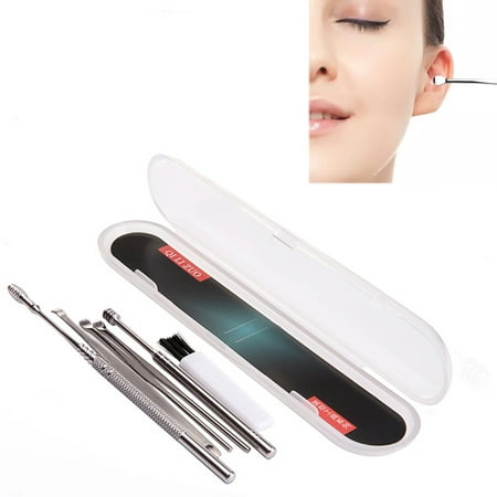 LELINTA Stainless Steel Ear Pick Earpick Curette Ear Wax Remover Cleaner Cleaning Tool - 6 pcs/ set (Silver)