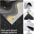 thumbnail image 3 of Black and Gold Marble Glitter Splashes Pattern Kitchen Rugs Sets Of 3,Kitchen Runner Rugs Non Skid Washable,Decorative Kitchen Floor Mats for Kitchen,Sink,Laundry,17"x30"+ 17"x47" + 17"x59", 3 of 6